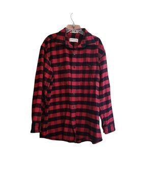 Orvis Red & Black Buffalo Heavy Buffalo Plaid Button-Up Shirt
